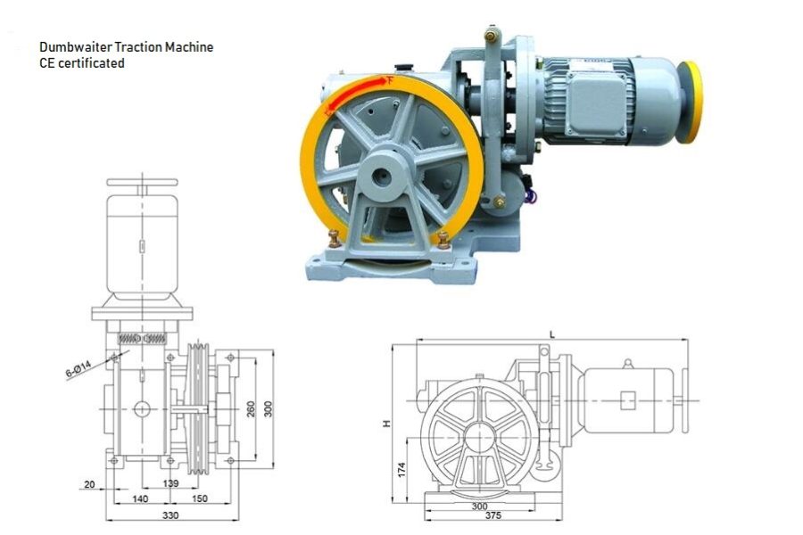 traction machine dumbwaiter xyztech